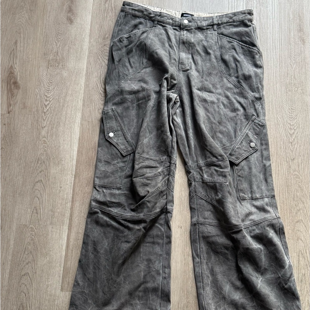 Fashion Nova Gray Cargo Pants